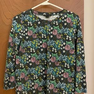 J. Crew Abigail Borg collar quarter sleeve t